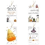 Happy Halloween Anhänger mit Schnur befestigt, Here's A Treat for You, Etikettenanhänger für...