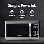 Farberware Countertop Microwave 700 Watts, 0.7 Cu. Ft. - Microwave Oven With LED Lighting and Child Lock - Perfect for Apartments and Dorms - Easy Clean Stainless Steel - Image 2
