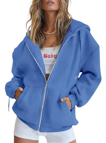 Image of PRETTYGARDEN Women's 2026 Spring Zip Up Y2K Hoodies Casual Long Sleeve Sweatshirts Fall Winter Track Jackets with Pockets