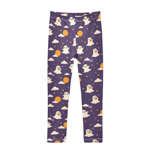 Girls' Athletic Leggings Ankle Length Yoga Dance Pants Kids Teen 4T Cute Ghost