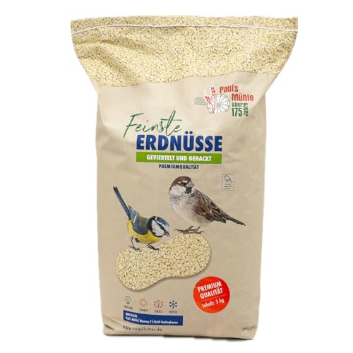 Paul´s Mühle Erdnüsse für Vögel, Erdnusskerne gehackt, 5 kg Ernte 2025