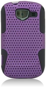 Aimo Wireless SAMU380PCPA014 Hybrid Armor Cheeze Case for Samsung Brightside U380 - Retail Packaging - Black/Purple