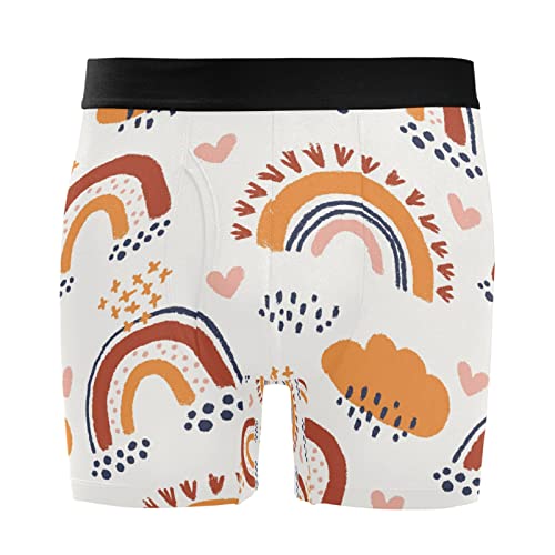 Bóxer para hombre Vnurnrn con diseño de arco iris en pack de 2 calzoncillos suaves.
