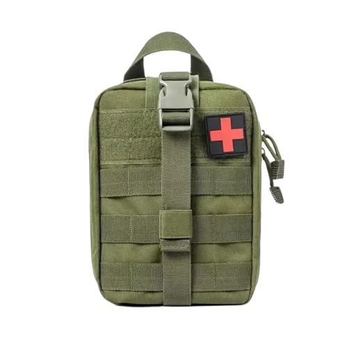 SKXMOD Riñonera de emergencia al aire libre, almacenamiento de viaje, mochila médica para deportes al aire libre, montañismo, bolsa de salvamento de vidas, mochila de pesca, verde, Talla única