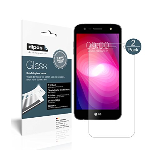 dipos I 2X Protector de Pantalla Mate Compatible con LG X Power 2 Vidrio Flexible Cristal Proteccion 9H