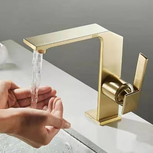 Mitigeur de lavabo pour salle de bain familiale avec commande eau chaude froide