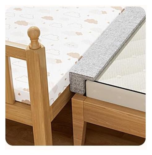 Almohada de Espuma Alta Densidad en Forma L for Cama, cabecero o Pared, Tela Lino Transpirable, Extensor colchón 200 cm Largo(10cm Gap)