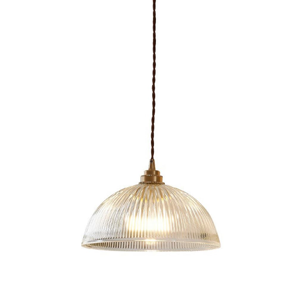 Suspension en verre transparent dôme 30 cm luminaire haut de gamme