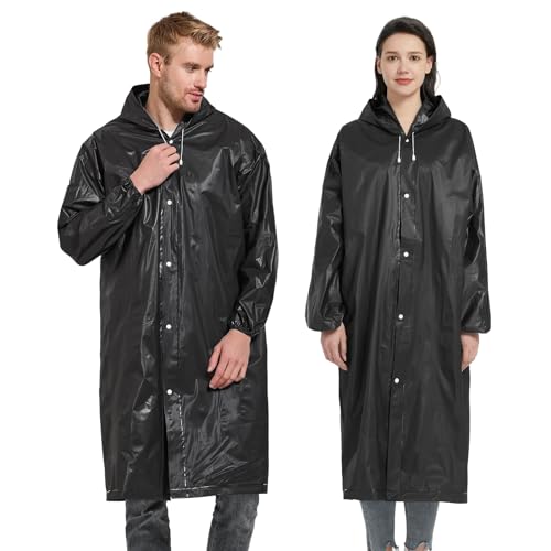 Ropa Exterior, Compra de libro digital 2 PACK Impermeable para Lluvia, Poncho para Lluvia para Mujer y Hombre, Chubasquero Portátiles, Ligero y Reutilizable, Impermeable para Adultos, EVA Ponchos y...