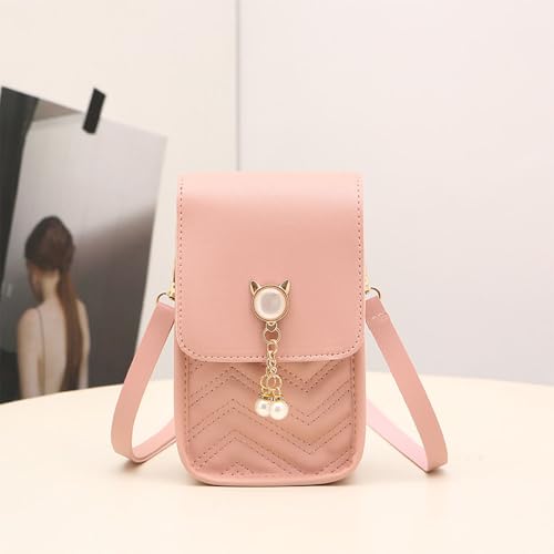 Fashion Ladies Crossbody Bag Underarm Wallet Mobile Phone Bag Shoulder Bag Solid Color Buckle