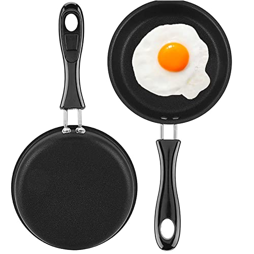 Mini sartén para huevos, mini sartén portátil para huevos escalfados, cocina pequeña para...