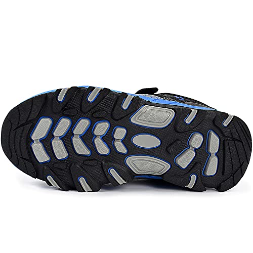 Biacolum Tênis infantil impermeável para caminhadas ao ar livre para meninos e meninas, Azul, 6 Big