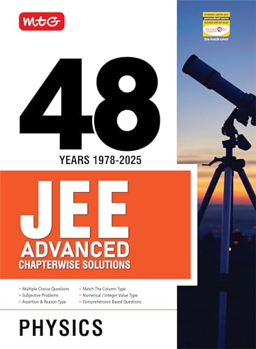 Image of MTG 48 Years JEE Advanced (2025-1978) Chapter-wise Previous Years Solved Question Papers Physics Book | JEE Advanced PYQ Question Bank For 2026 Exam