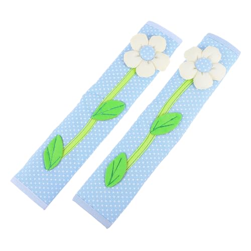 LIFKOME 2 piezas Protector para Tirador de Frigorífico Unidades Funda de Tela Azul para Manilla de Electrodomésticos de Cocina Resistente Manchas y Fácil de Lavar
