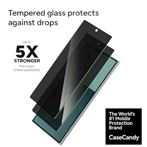 Image of Casecandy - (2 Pack Privacy Tempered Glass Screen Protector for Samsung Z Fold 7 - HD Anti-Spy Glass Guard for Front Display, Scratch Resistant, Bubble-Free Installation