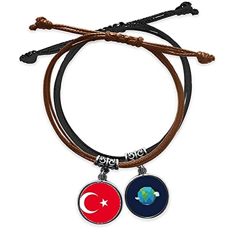 Pulsera de Turquía en cuero premium con patrón de Asia hecho a mano