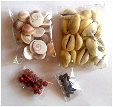 PMW Maha Lakshmi Set - Kowri 11 Pcs, Lal Gunja 11 pcs, Gomati Chakra 11 pcs and Lotus Seeds 11 Pcs