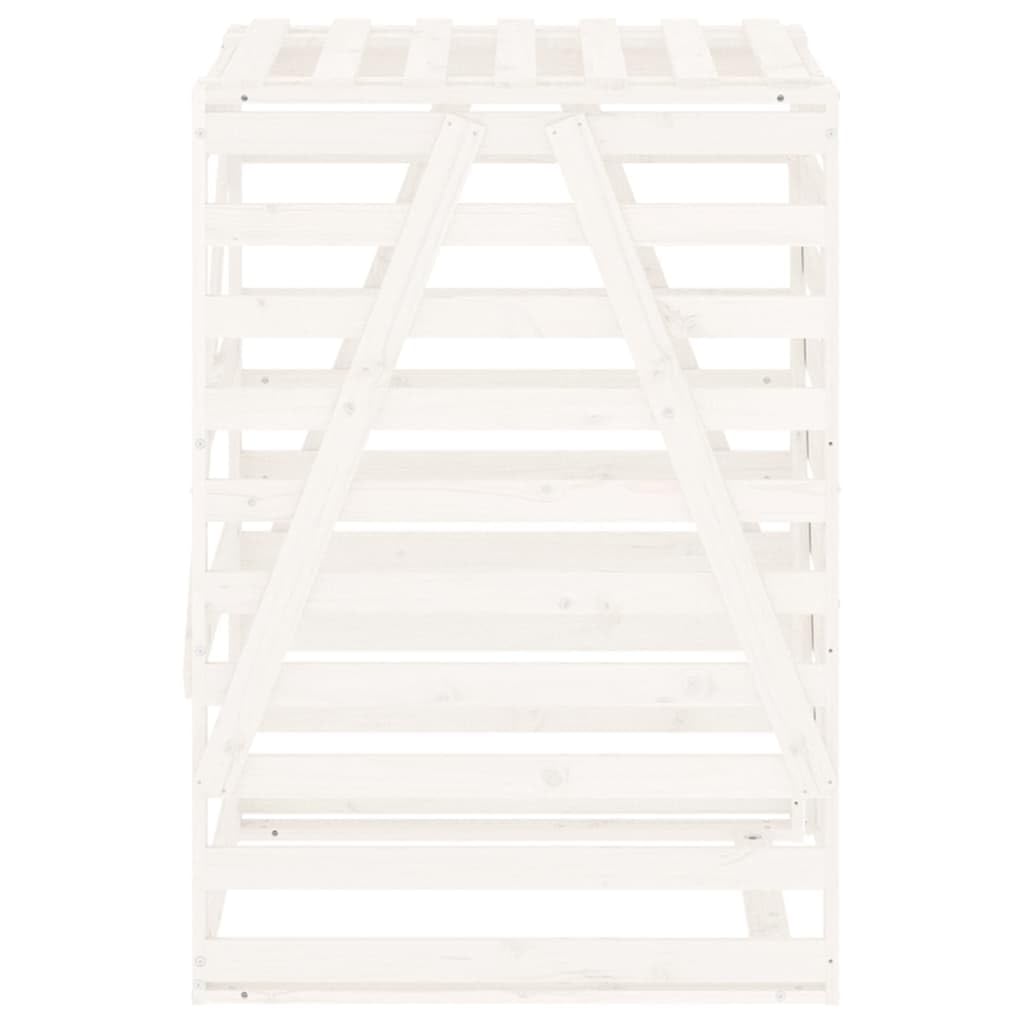 Genérico Cobertizo para Cubos de Basura Madera Pino Blanco 84x90x128,5cm,Casa y jardín,Productos del hogar,Accesorios para contenedores de residuos,Soportes para contenedores de residuos-825101