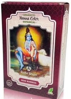 Radhe Shyam Henna Polvo Botanicals Rojo Burdeos 100Gr
