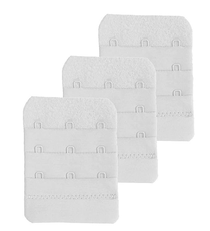 Bra Extender 3 Hooks, Rows Elastic Bra Band Hook Strap Extensions For Women, Pack Of 4-image-2