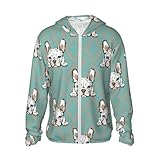 Photo Gallery giacca con cappuccio e zip in stile vintage pop art francese bulldog francese, leggera, a maniche lunghe, per uomo e donna, nero, m Photo Gallery giacca con cappuccio e zip in stile vintage pop art francese bulldog francese, leggera, a maniche lunghe, per uomo e donna, nero, m