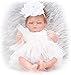 GAOFQ TINGSHOP Eborn Baby Dolls 11 Pouces 28Cm Sleeping Reborn Baby Dolls Bandeau Violet Fleur Lavable Fille Réaliste Silicone Vinyle Pondéré Vivant Poupée pour Anniversaire Tout-Petit, Blanc