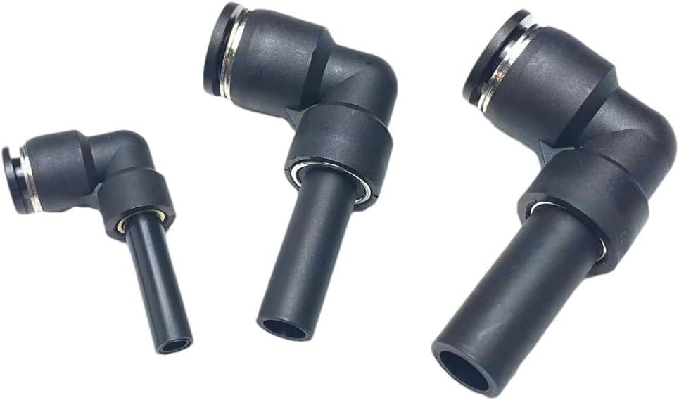 10PCS Pneumatic Quick Connector PLJ Bent-Through Lever Insertion-Type Push-Through Push-in Elbow Connector/15(Plj08-06)