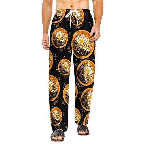 Japanese Ramen Unisex Pajama Pants Soft Sleep Bottoms Lounge Pants Trousers Homewear Sleepwear