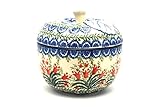 Polish Pottery Apple Baker - Crimson Bells