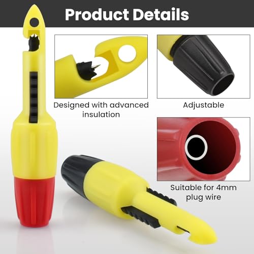 Image of 2 Pcs Wire Piercing Probe Tool, 4mm Insulation Piercing Clip Set for Voltmeter Multimeter Thermometer Voltage and Insulation Piercing Car Wire Testing (Black, Red)