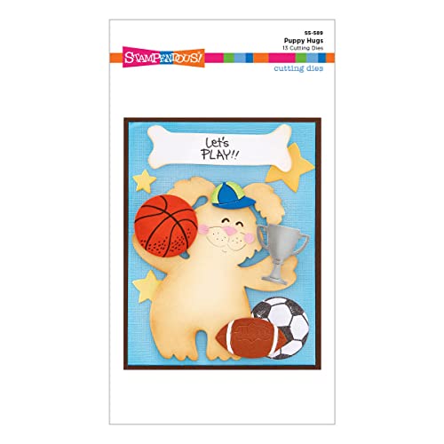 Spellbinders Puppy Etched Dies from The Stampendous Hugs Collection, Metal, ONE