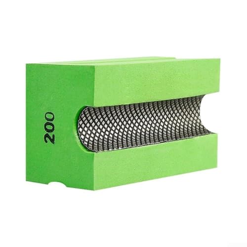 Dischi abrasivi per piastrelle, vetro, pietra, metallo, legno, 92 x 55 mm, con manico in schiuma, grana 60/100/200/400 (200)