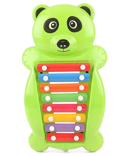Prime Panda Xylophone 2 in 1 Musical Toy & Pull Along Toy for Kids 2 – 4 Years with 8 Notes Non Toxic no Batteries Yellow (Green)