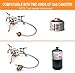WADEO Camping Gas Stove, 3700W Portable Backpacking Stove with Piezo Ignition, Portable Burner, Camping Stove Adapter and Carrying Case for Outdoor Cooking