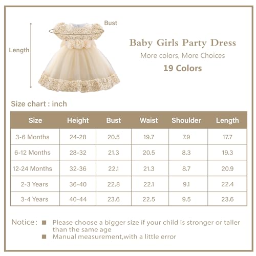 Cichic Puffy Tulle Baby Girl Formal Dress For Party Baptism Ceremony Photoshoot Wedding Flower Girls Dress  thumb #5