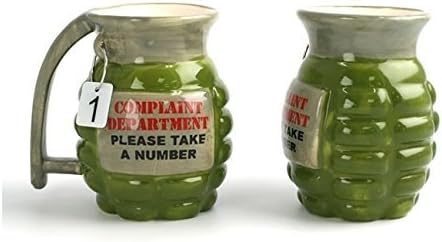 GEK Complaint Department Ceramic Grenade Coffee Mug - Take a Number (Army Green)