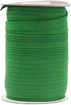 Mandala Crafts 55 Yds 1/2 Inch Green Double Fold Bias Tape for Sewing