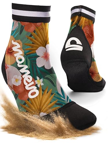 Momevo Calcetines de voleibol de playa Beachmates – Calcetines de playa protectores de neopreno y elastano – protección ideal contra el frío y el calor, verde (hawaii), 41-42