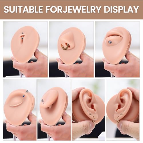 Modèle d'entraînement en silicone pour piercing de la langue et du nombril - 7