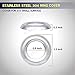 Ledvillage (Pack of 50) Mini Round 304 Stainless Rings Covers for 3/4 Inch Side Marker Lights Sealed Flush Mount Chrome Bezels Rings for Trailer Truck RV Car 304-Ring