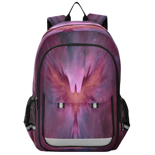 Kids Backpacks School Daypack College Bag Bookbag for Boys Girls Phoenix Nebula Background