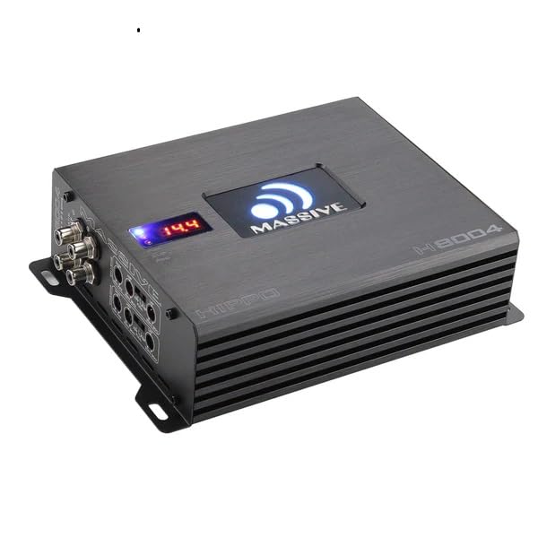Image of Massive Audio H8004 | 125 Watts RMS x 4 @ 4 Ohm 4 Channel Hippo Series High Performance Amplifier