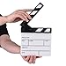 Action Cut Board,Andoer Acrylic Clapboard Dry Erase Compact Size TV Film Movie Director Cut Action Scene Clapper Board Slate