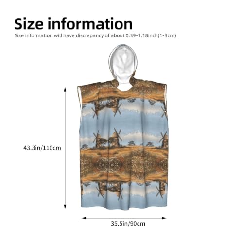 Poncho microfibre moulin à vent pour le surf et la natation