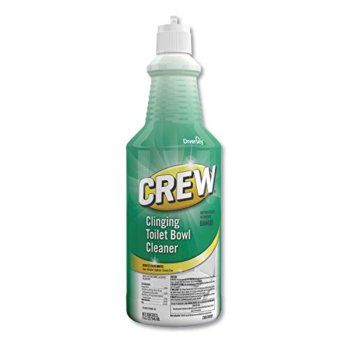CREW CBD539698 Clinging Toilet Bowl Cleaner, One-Step Cleaner, Disinfectant & Deodorizer, Floral Scent, Ready-to-Use, 32-Ounce (Pack of 6)