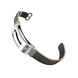 C2D JOY Classic Nylon Weave Band Compatible with Garmin Garmin vivofit 2/1 Activity Tracker Bands Replacement Accessory with Metal Case for Women Men - Large (Beige)