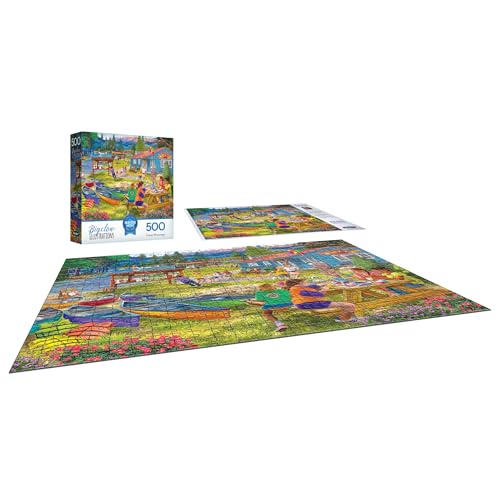 RoseArt Bigelow Illustrations Camp Wiwanago 500 Piece Jigsaw Puzzle - image 3