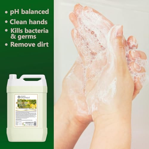 Image of Khadi Organique Hand Wash Advanced Lemon & Organic Neem Anti Bacterial Hand Wash (5 Ltr)