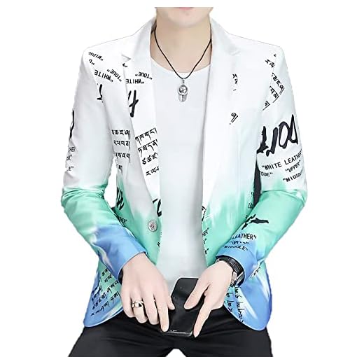 Blazer cor gradiente primavera alfabeto estampado terno jaqueta masculina negócios slim formal festa social smoking um botão casaco esportivo