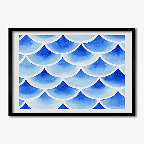 Tableau moderne écailles de poisson Tulup 70x50 pour décorer le salon